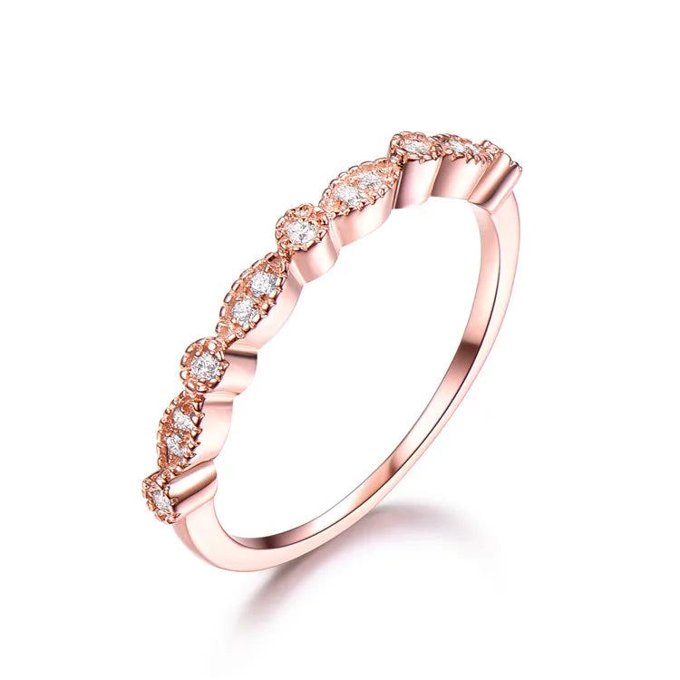 UMCHO Hot Selling Trendy 925 Sterling Silver Casual Rings for Ladies & Men Rhodium Plated with Claw Setting for Wedding Party