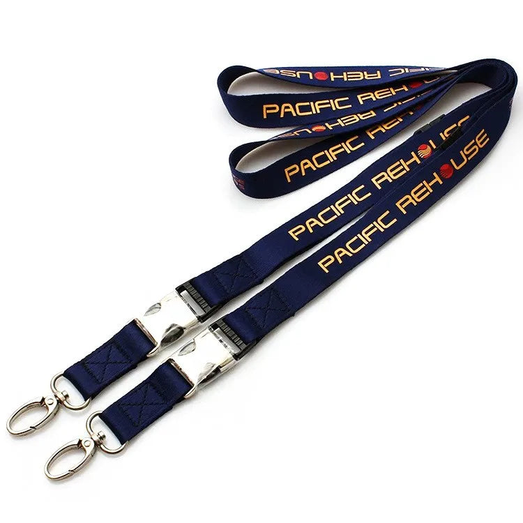 Custom Logo Anime Woven Satin Nylon Polyester Lanyards Sublimated Gravure Printing with for Buckle Designer Lanyards