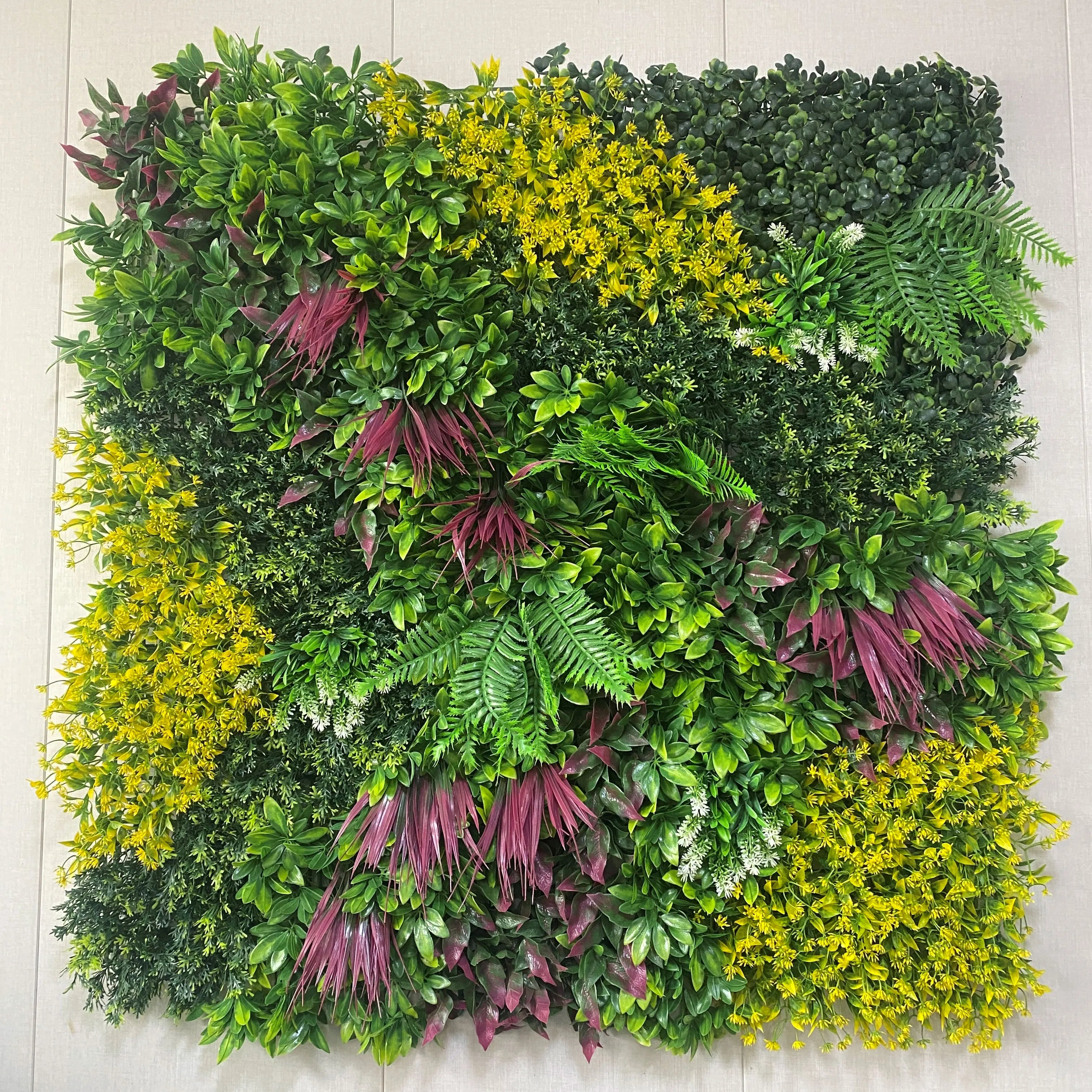 S-015 1x1m Green Grass Wall Panel Artificial Plant Wall for Garden Decor Greenery Wall