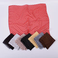 New Retro Style 65*65cm Thin Scarf for Women Wave Spots Soft Smooth Muslin Hijab Scarf Breathable Shawl Ribbon Scarf Hair Tie