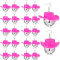 In Stocks! Popular Disco Ball Cowboy Hat Earrings Party Gift Backpack Charm Disco Mirror Ball Earrings