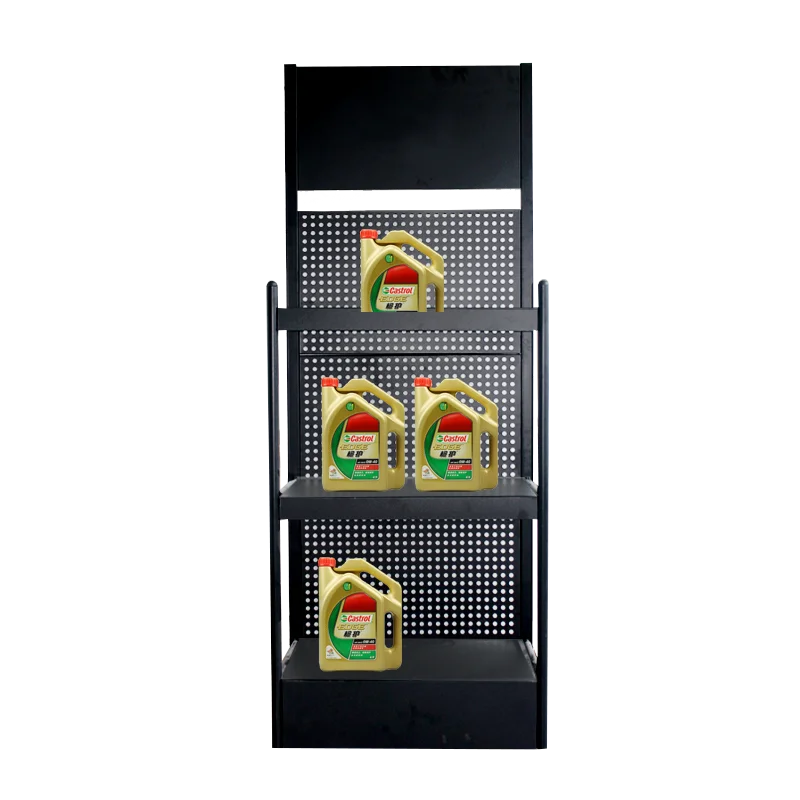 Metal Engine Oil Display Rack Multi-layer Floor-standing Engine Oil Display Rack Multi-layer Lubricating Oil Shelf for 4S Stores
