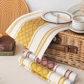 Cygnus Home Decor Dining Natural Chinese Style Yarn Dyed Handmade Tassel Classic Table Runner and Placemat Set
