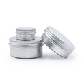 Empty Aluminum Silver Cosmetic Skin Care Lotion Lip Balm Hair Wax Container 5g-100g Refill Candle Jar