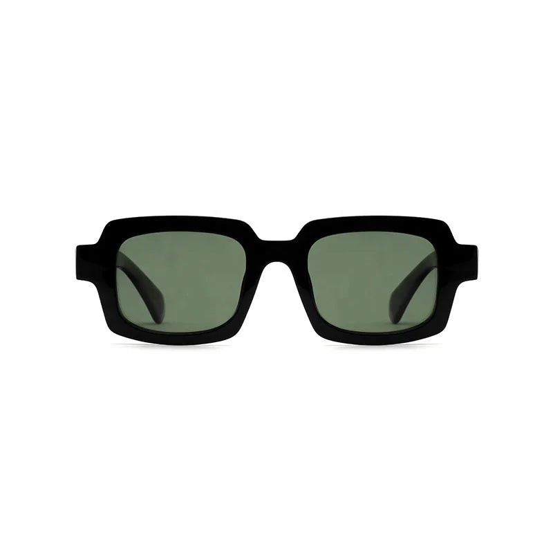 Custom Logo Uv400 Men Rectangle Retro Bevel Polarized Light Acetate Shades Sunglasses Sun Glasses Gafas De Sol