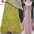 Wholesale Beaded Lace Fabric Luxury Weddings Embroidery 3D Flower Sequins Luxury Beads Lace Fabrics for Women Party Sewing Dress