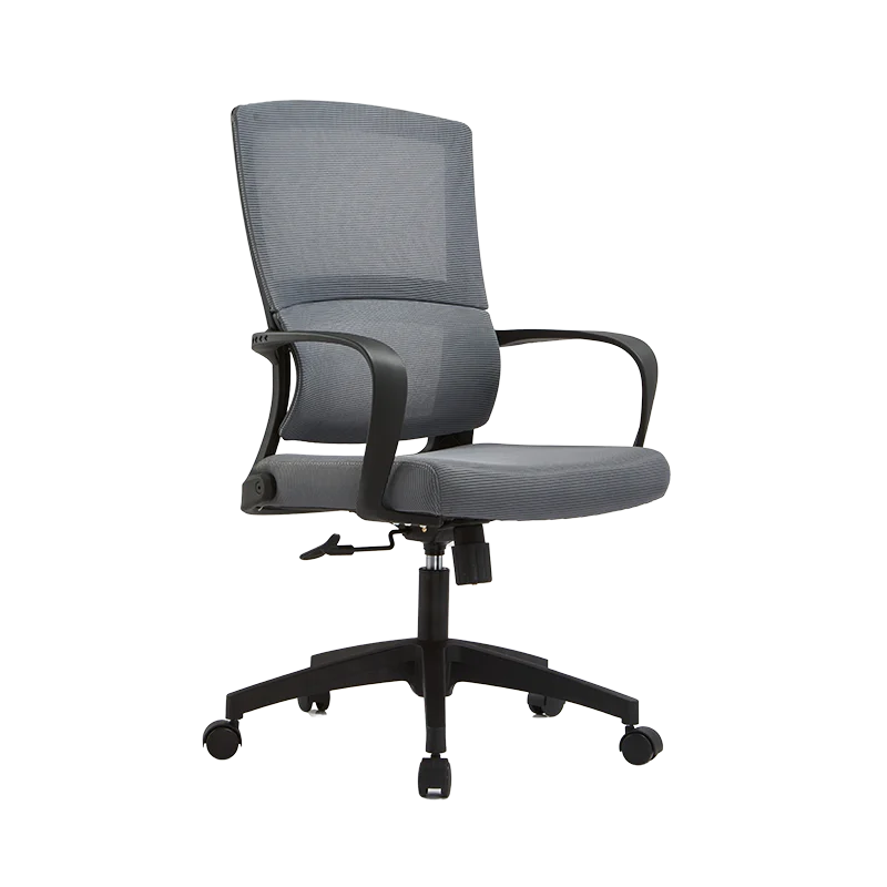 Adjustable Armrest Mid Back Back Support Revolving Mesh Fabric Anji Staff Ergonomic Office Chair(new)