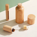 Bamboo Wooden Case Glass Perfume Bottle Essential Oils Bottles for Health Personal Care With Screw Cap