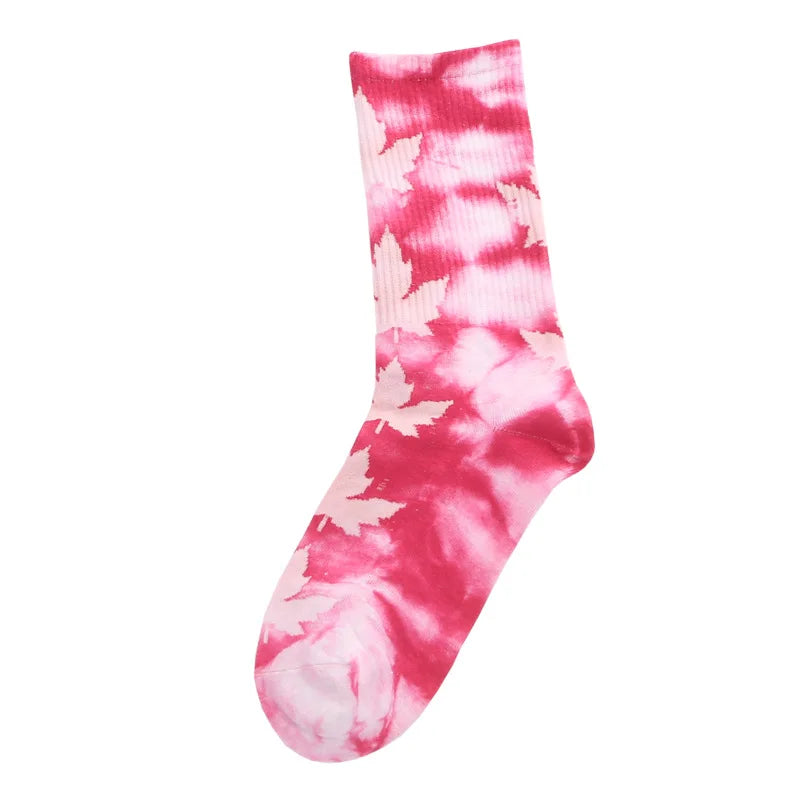 Wholesale In-stock  Ready to Ship Tie-dye Trend Sports  Basketball Socks for Men and Women