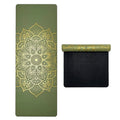 New Arrival Frost Premium Silk Silver Rose Silver Black White Gold Thread Mandala Metallic Gold Print PU Rubber Yoga Mat