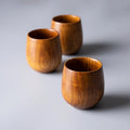 Handmade Wooden Jujube Solid Wood Logs Japanese-style Chinese Tea Cup Big Belly 100mL Eco-Friendly