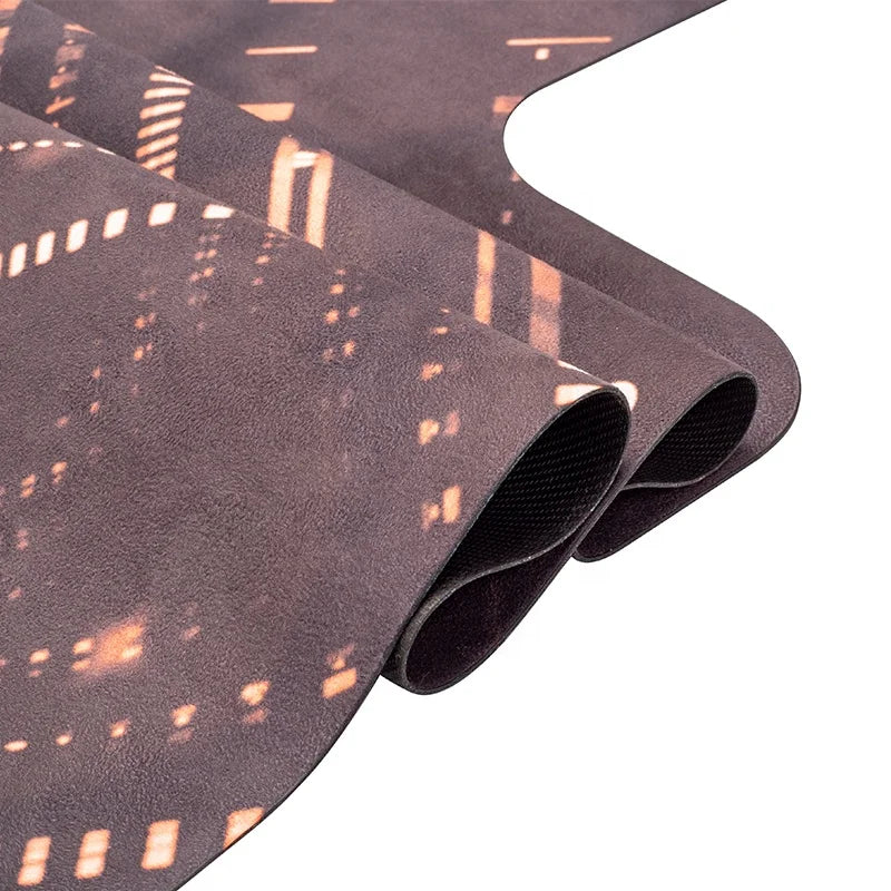Custom Eco-Friendly Suede Rubber Reformer Pilates Mat 1mm Thick 96cm Non-Slip Durable