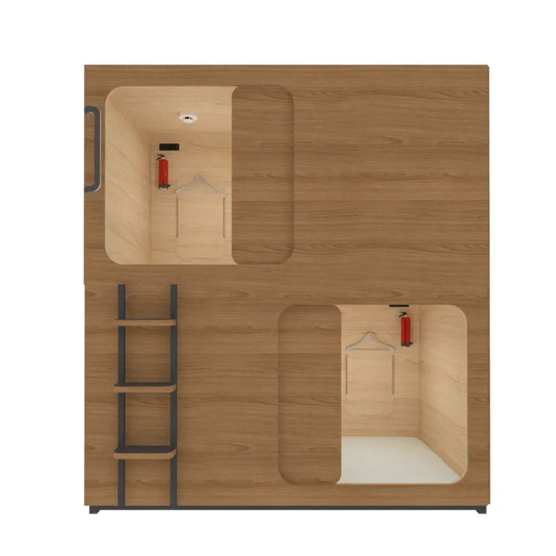 WE Brand Hot Sale Wood Single Bunk Bed Modern Sleep Box Bed Wood Capsule Bed