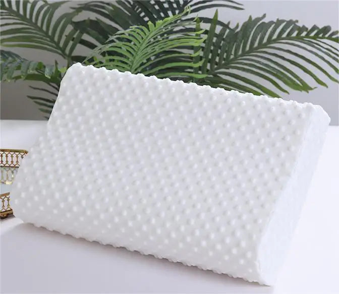 Super Soft Home & Hotel Healthy Sleep Cozy Neck Protection Memory Foam Pillow Flexible Support with Solid Pattern