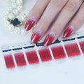 Huizi Eco-Friendly Fashion DIY Solid Glitter Colors Nail Stickers Nail Art Stickers Hot Selling Nail Wraps