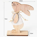 Dropship Nefe Model 009 Easter Bunny Wooden Ornaments Creative Wood Craft Decoration for Desktop Easter Home Decor