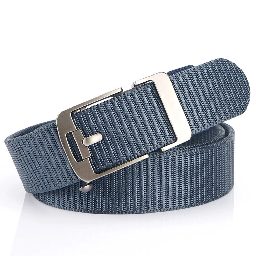 TUSHI Wholesale Men's Tactical Belt New 3.4cm Outdoor Nylon Alloy Button Canvas Metal Automatic Buckle Knitted Belts 3.4-106