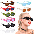 Rectangle Sunglasses for Women Men Trendy Y2k Retro 90s Sun Glasses UV400 Protection Cool Square Frame Sun Shades