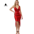 Green Dimple Satin Fabric Burgundy Women Evening Dresses 2025 Summer Elegant Women Evening Bodycon Formal Party Dress