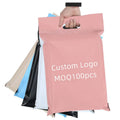 Small MOQ Custom Courier Bags Handle Poly Pink Mailer Bag Custom Transportation Packaging Bags for Small Business