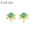CZCITY Hot Selling Personalized Custom Crystal Earring S925 Sterling Silver Earrings for Ladies