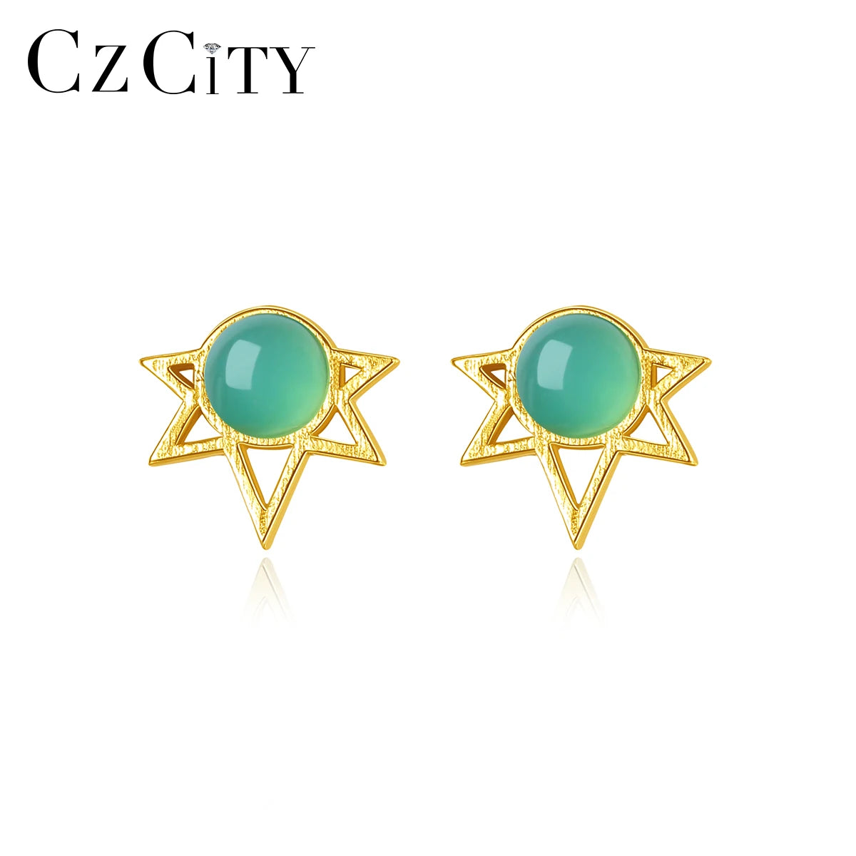 CZCITY Hot Selling Personalized Custom Crystal Earring S925 Sterling Silver Earrings for Ladies