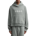 OEM Manufacturer's Vintage Wash Heavyweight Drop Shoulder Pullover Crops Hoodie for Men Custom Printing 100% Cotton for Winter