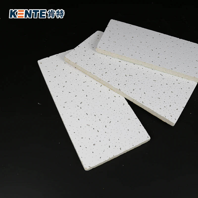 KENTE Modern Design Mineral Wool Board 600*600MM Fireproof with Various Thicknesses for Hospitals and Other Occasions
