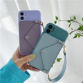 Long Chain Strap Wallet Mobile Cover Crossbody Phone Case PU Leather for Phone Case