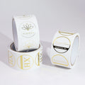 Self Adhesive Waterproof Label Customized LOGO Printing Transparent Sticker Hot Stamping Clear Gold Foil Stickers
