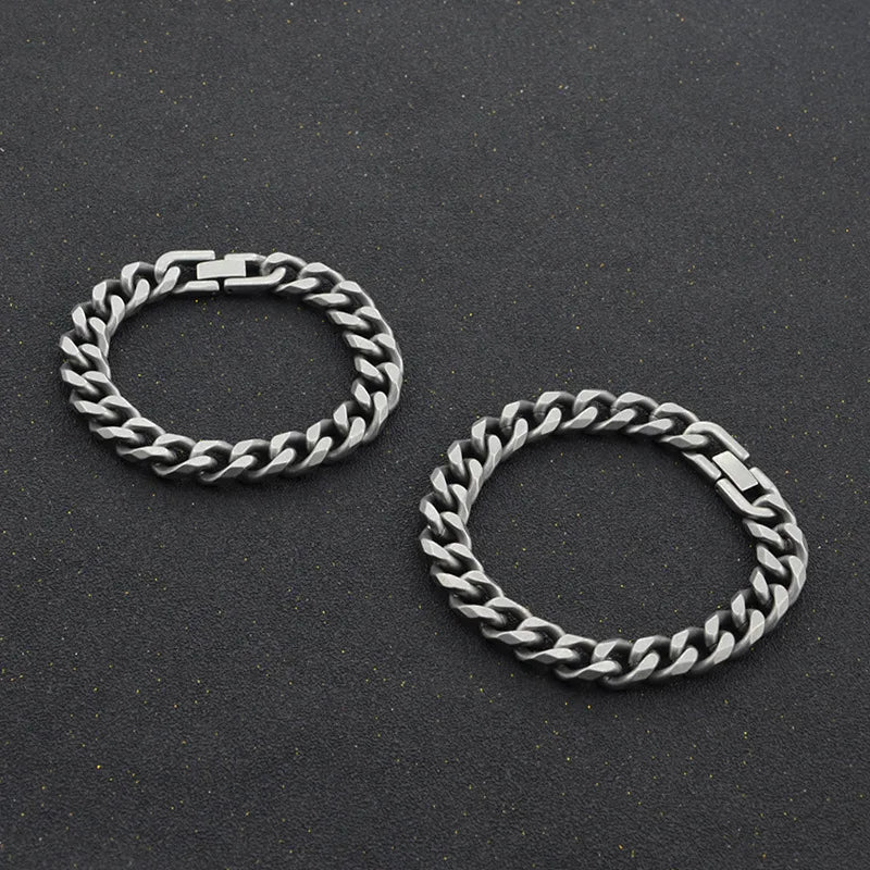 Factory Wholesale Fashion 10MM Stainless Steel Cuban Chain Bracelet Personalized Hip-hop Punk Style Men's Jewelry As Party Gifts