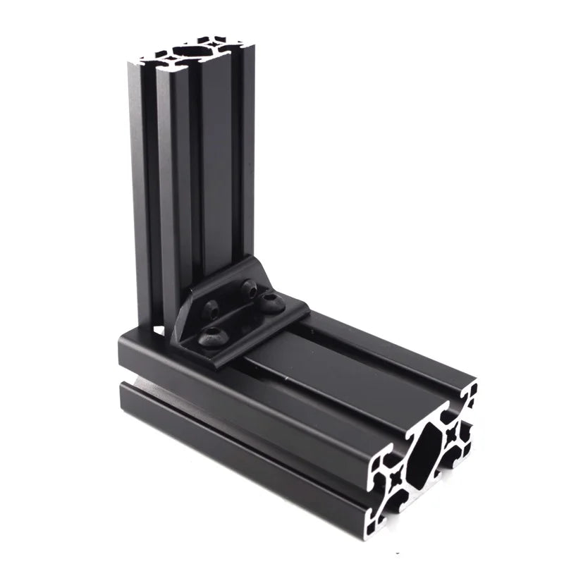 China Manufacturer Cnc Aluminum Rohs Odm Oem Imperial 6377 10&15  Inches 4 Hole Transition Corner Bracket for Aluminum Profile