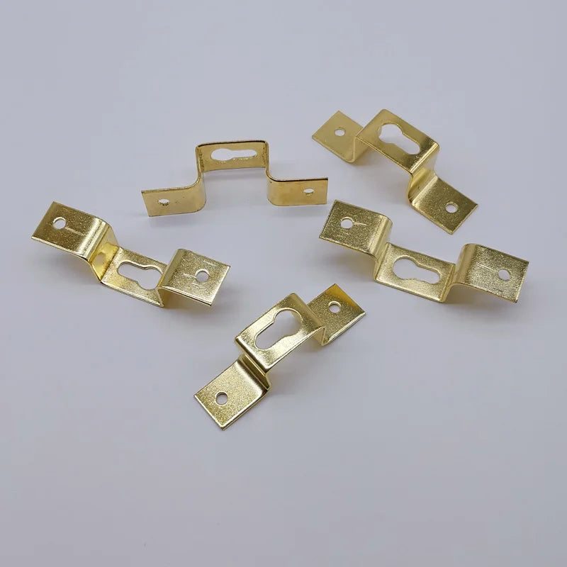 HongZun GDAG 15x62x17.5mm 13x61mm Square Iron Brass-plated Galvanized Hidden Picture Frame Hanger Hook Home Hardware Accessories