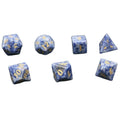 diy Blue Spot Jasper dice Hand Carved Gemstone Dice Set with engraving