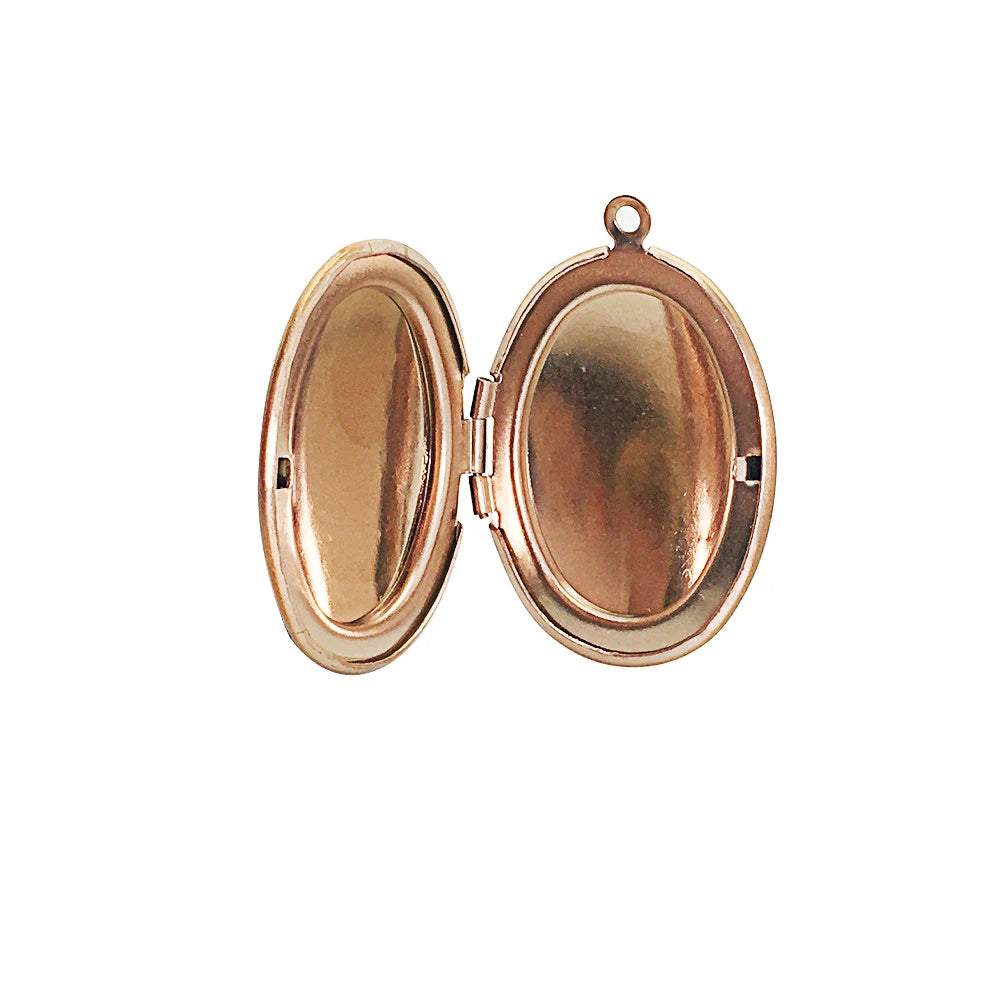 Wholesale Custom Accessories Stainless Steel Jewelry Personalized Engraved 18k PVD Gold Blanks Steel Oval Charm Locket Pendant