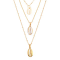 Bohemian Jewelry 3pcs Shell Pendant Multilayer Chain Cowrie Sea Shell Necklace