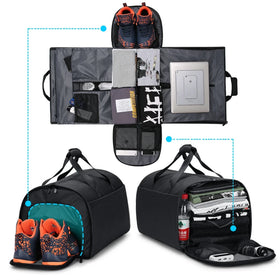 FENRUIEN Large Capacity Travel Bag Waterproof Sport Gym Travel Duffel Bag With Shoe Compartment Dustproof Bottom Unisex Bags