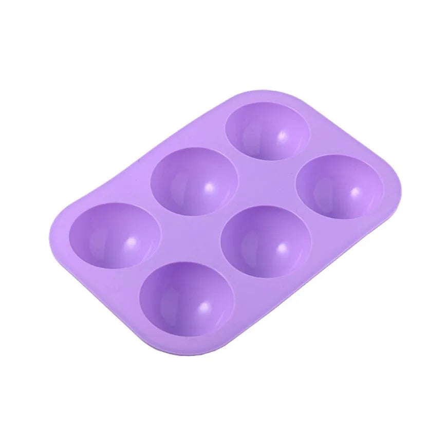 6 Cavity Half Ball Round Silicon Cake Mold Chocolate Bomb Cake Baking Mould Round Baking Molds