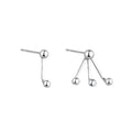 Factory Wholesale Sterling Silver Round Stud Earrings for Women 2021 New Trend Personality Lady Fashion Jewelry