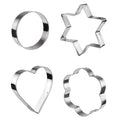 12pcs Cookie Molds Star Flower Heart Shape Baking Tools Stainless Steel Cookie Cutter Set