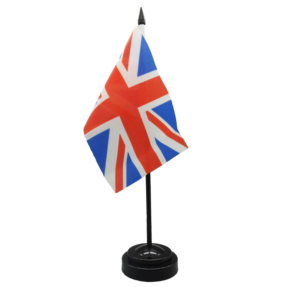 Vivid Polyester Weather Resistant Durable Office Custom the United Kingdom Table Flag Printed Desk Flags