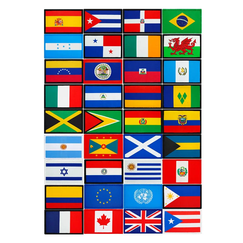 World Flags National Flag Woven Mark Patch