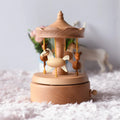 Hot Sale New Style Customer Lifting Carousel Wooden Horse Music Box for Gifts