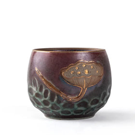 Kung Fu TeaCup Single Ceramic Tea Bowl Master Cup Single Cup Tea Tasting Cup Creative Retro Style Stoneware