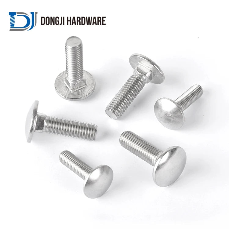 Dongji M10X30 Stainless Steel Carriage Bolt Square Neck Cup Head From China Furniture Assembly Screw Parts DIN603