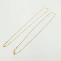 45 cm LINK Choker Necklace Chain for Ladies 18k Gold Plated Brass Geometric Classic Style for Anniversaries