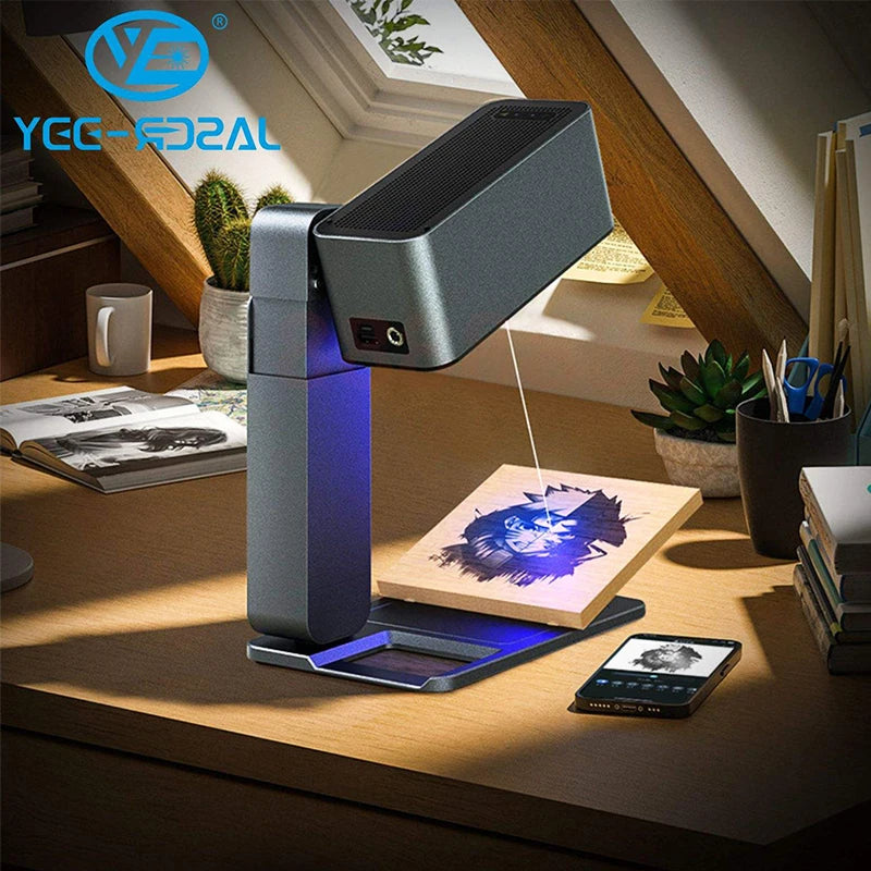 Yeelaser Portable  Foldable DIY Laser Engraving Machine Metal/acrylic Cutting Machine Auto Focus Wood Laser Engraving Machine