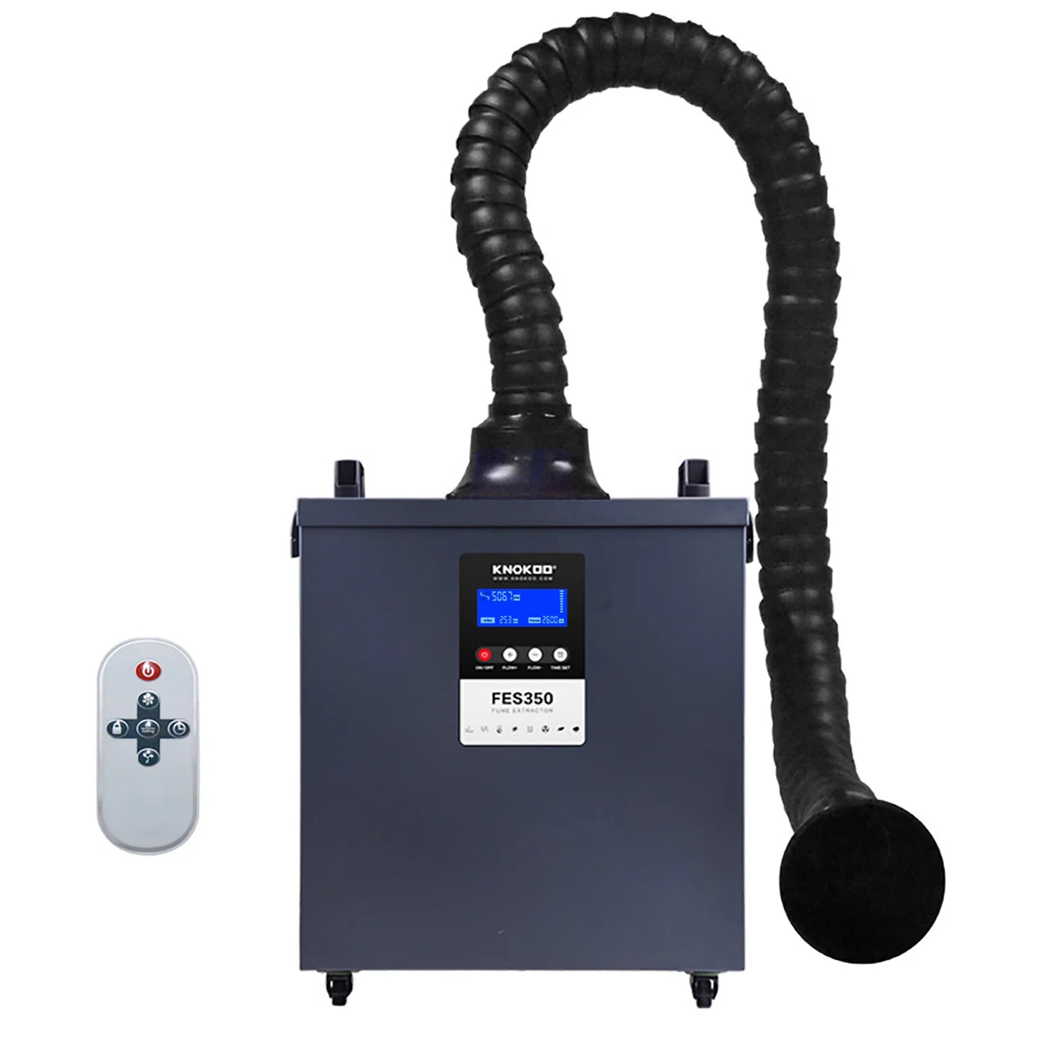 KNOKOO FES350 Mobile Laser Fume Extractor for Laser Engraving Cutting Welding DTF Printing Dealing with Smoke Dust Smell