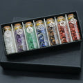 7 Chakra Healing Mini Natural Gemstones Stones Chips Set Tumbled with Gift Box for Reiki Wicca Yoga Meditation