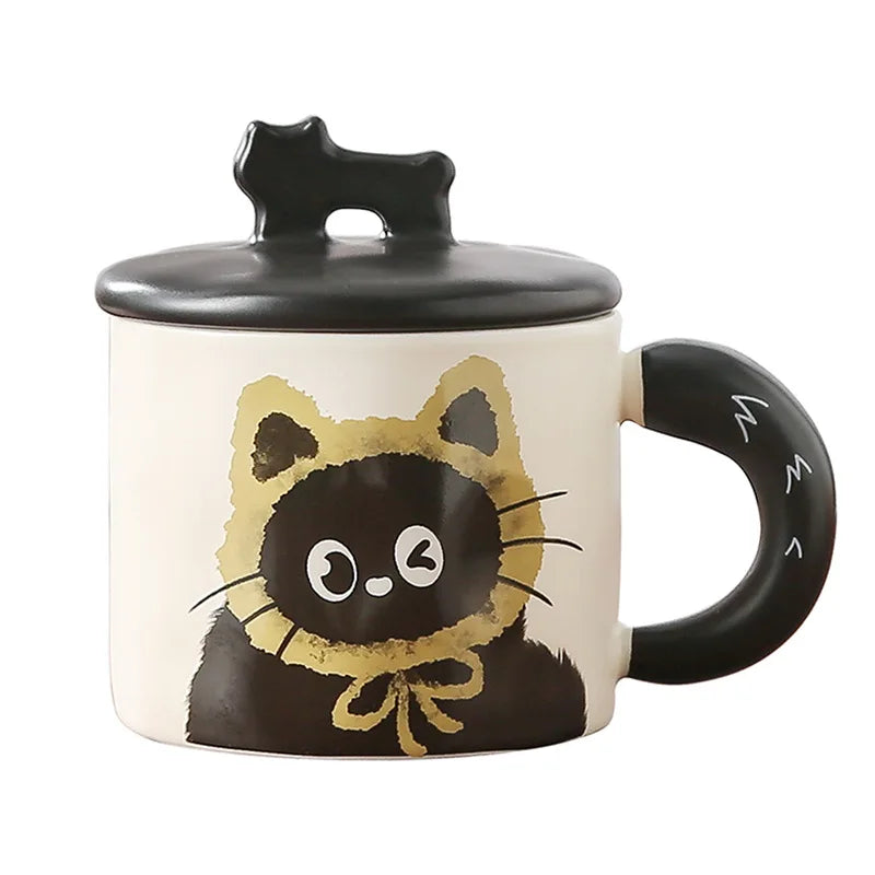 Ready to Ship Wedding Souvenir Custom Logo Cat Ceramic Mug with Gift Box